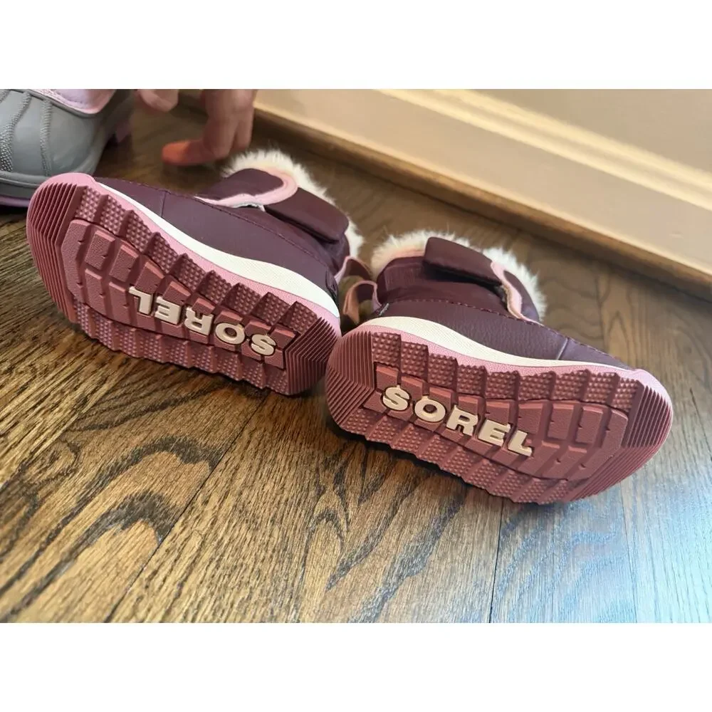 Sorel Kids Whitney II Plus Bootie Purple Pink Waterproof Insulated Toddler 4 NEW